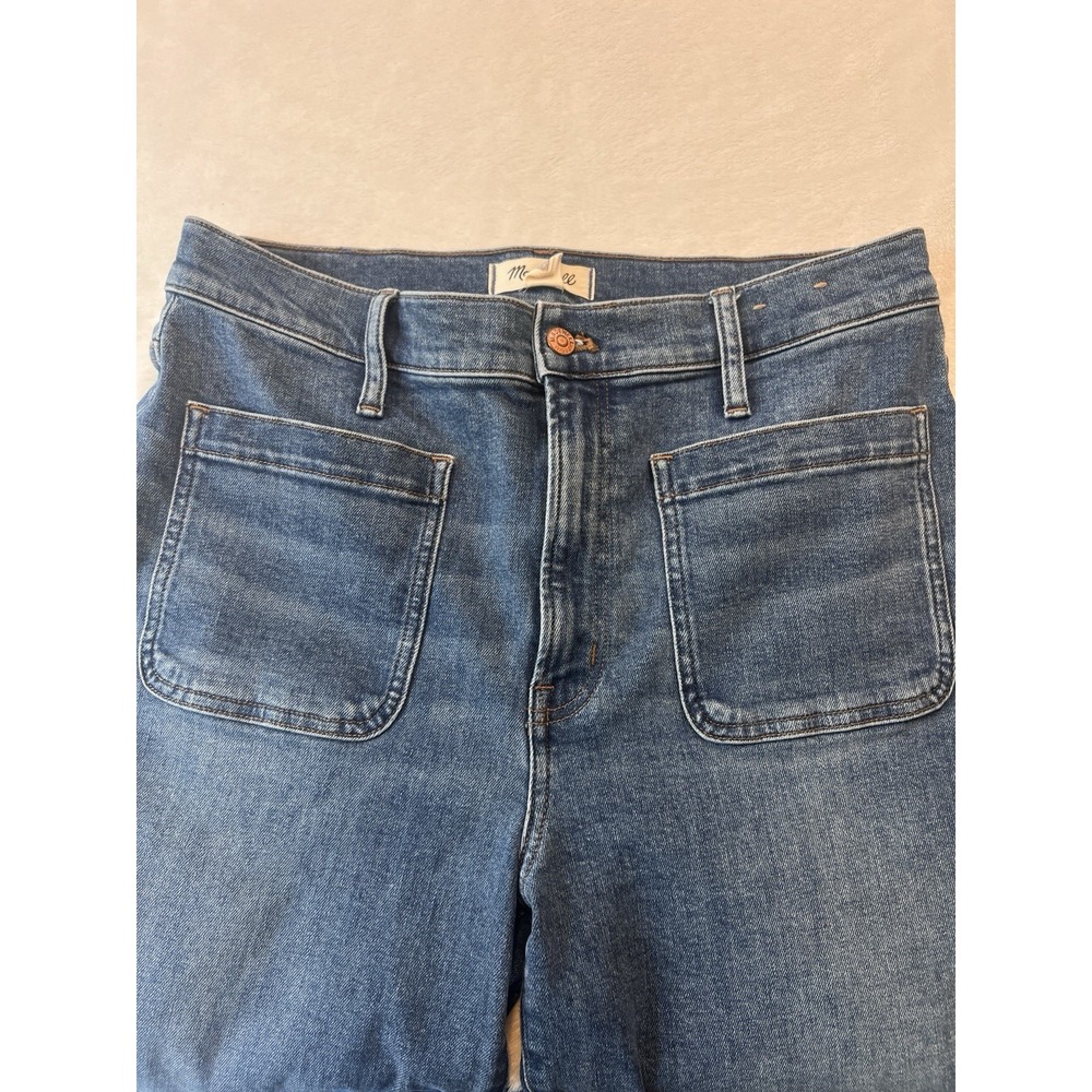 Madewell perfect vintage wide leg crop jeans 30 Medium Wash Chore Square Pockets - Picture 4 of 8